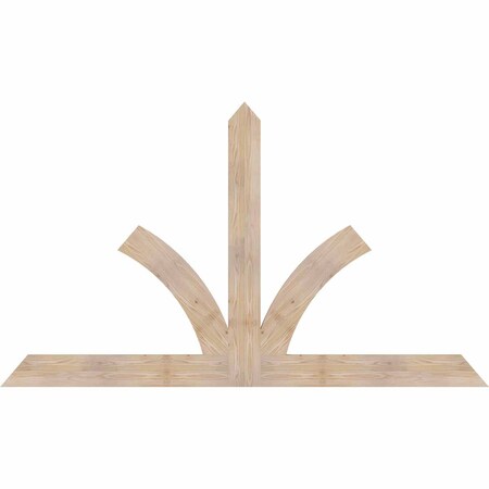 Ekena Millwork Richland Smooth Timber Gable Bracket, Douglas Fir, 84"W x 49"H x 1 1/2"D x 5 1/2"F, 14/12 Pitch GBW084X49X0206RIC00SDF